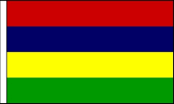 Mauritius Hand Waving Flags